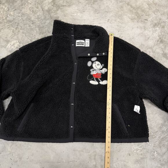 NEW Disney Jacket Womens 3X 3XL Black Mickey Mouse Fleece Mousewear Embroidered - Picture 5 of 8